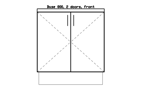 シンボル Base 800, 2 doors, front のプレビュー（ブロック KBC_BASE_800_D2）