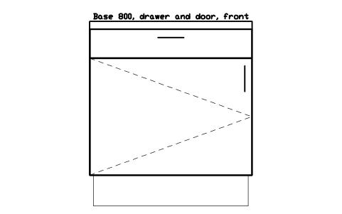 シンボル Base 800, drawer and door, front のプレビュー（ブロック KBC_BASE_800_DRD）