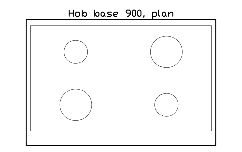 シンボル Hob base 900, plan のプレビュー（ブロック KBC_BASE_HOB_900_PLAN）