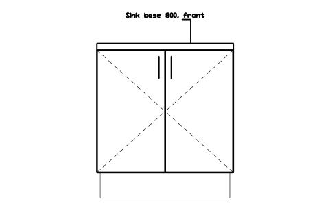 シンボル Sink base 800, front のプレビュー（ブロック KBC_BASE_SINK_800_F）