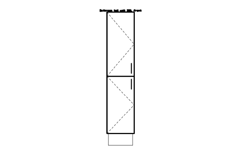 シンボル Bathroom tall unit 350, front のプレビュー（ブロック KBC_BATH_TALL_F）