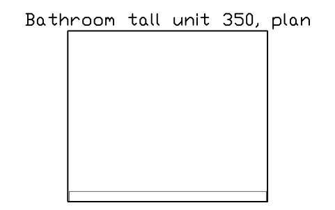 シンボル Bathroom tall unit 350, plan のプレビュー（ブロック KBC_BATH_TALL_PLAN）