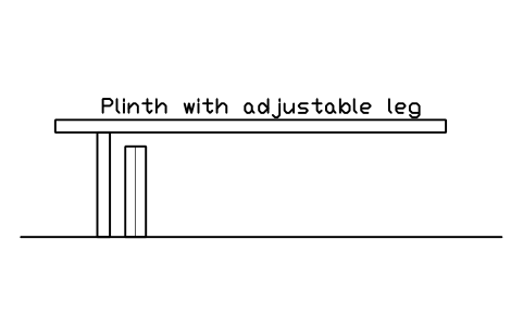 シンボル Plinth with adjustable leg のプレビュー（ブロック KBC_DET_PLINTH）