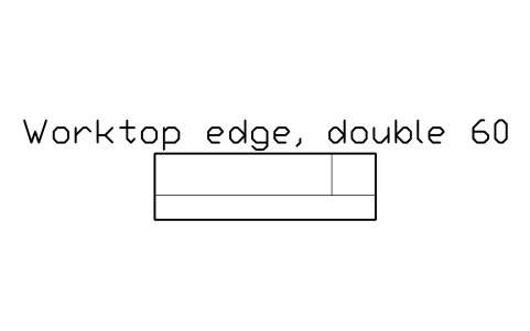 シンボル Worktop edge, double 60 のプレビュー（ブロック KBC_EDGE_DOUBLE）