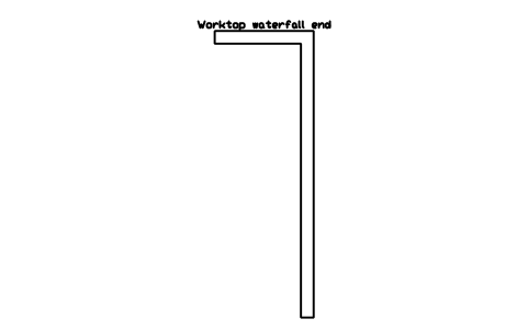 シンボル Worktop waterfall end のプレビュー（ブロック KBC_EDGE_WATERFALL）
