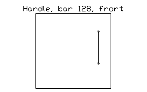 シンボル Handle, bar 128, front のプレビュー（ブロック KBC_HANDLE_BAR_128）