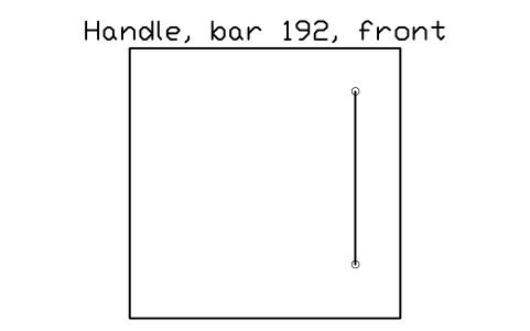 シンボル Handle, bar 192, front のプレビュー（ブロック KBC_HANDLE_BAR_192）
