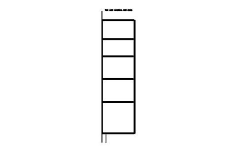 シンボル Tall unit section, 600 deep のプレビュー（ブロック KBC_SEC_TALL）