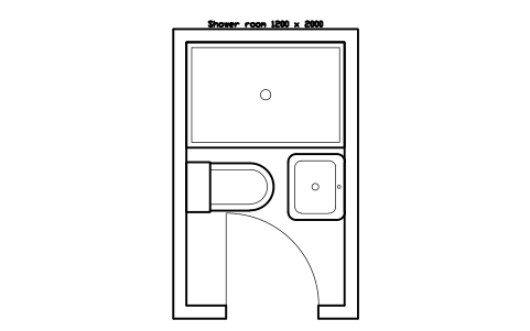 シンボル Shower room 1200 x 2000 のプレビュー（ブロック KBC_SHOWERROOM_1200X2000）