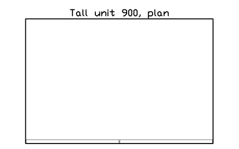 シンボル Tall unit 900, plan のプレビュー（ブロック KBC_TALL_900_PLAN）