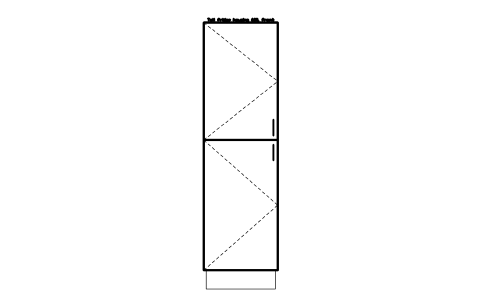 シンボル Tall fridge housing 600, front のプレビュー（ブロック KBC_TALL_FRIDGE）