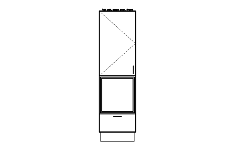 シンボル Tall unit, single oven, front のプレビュー（ブロック KBC_TALL_OVEN_1）