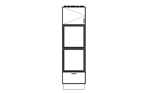 シンボル Tall unit, double oven, front のプレビュー（ブロック KBC_TALL_OVEN_2）