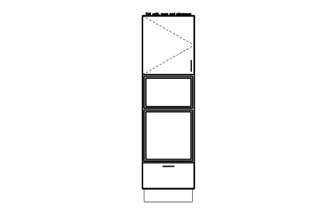 シンボル Tall unit, oven and microwave のプレビュー（ブロック KBC_TALL_OVEN_MW）