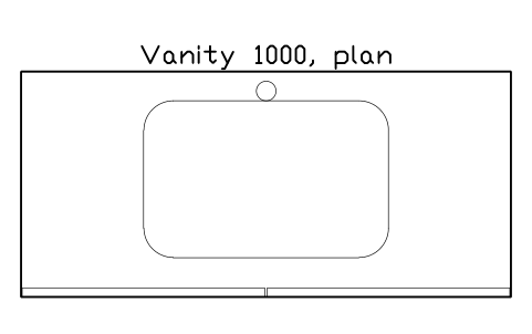 シンボル Vanity 1000, plan のプレビュー（ブロック KBC_VANITY_1000_PLAN）