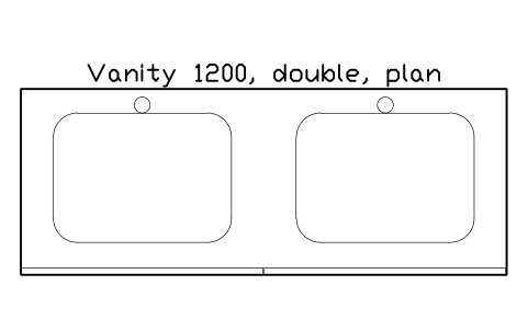 シンボル Vanity 1200, double, plan のプレビュー（ブロック KBC_VANITY_1200_DBL_PLAN）