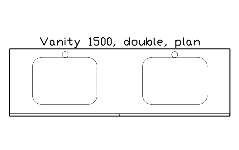 シンボル Vanity 1500, double, plan のプレビュー（ブロック KBC_VANITY_1500_DBL_PLAN）