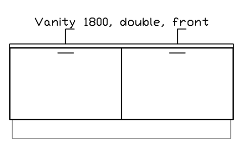 シンボル Vanity 1800, double, front のプレビュー（ブロック KBC_VANITY_1800_DBL_F）