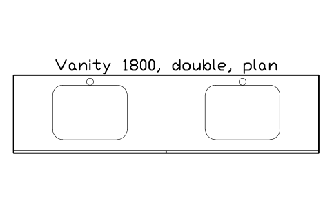 シンボル Vanity 1800, double, plan のプレビュー（ブロック KBC_VANITY_1800_DBL_PLAN）