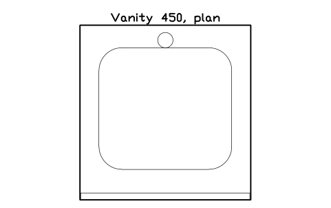 シンボル Vanity 450, plan のプレビュー（ブロック KBC_VANITY_450_PLAN）