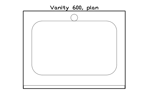 シンボル Vanity 600, plan のプレビュー（ブロック KBC_VANITY_600_PLAN）