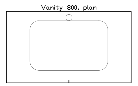 シンボル Vanity 800, plan のプレビュー（ブロック KBC_VANITY_800_PLAN）