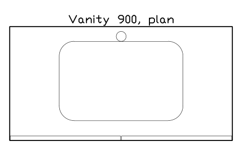 シンボル Vanity 900, plan のプレビュー（ブロック KBC_VANITY_900_PLAN）