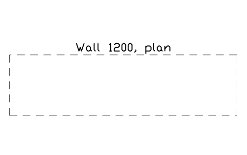 シンボル Wall 1200, plan のプレビュー（ブロック KBC_WALL_1200_PLAN）