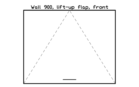 シンボル Wall 900, lift-up flap, front のプレビュー（ブロック KBC_WALL_900_FLAP）