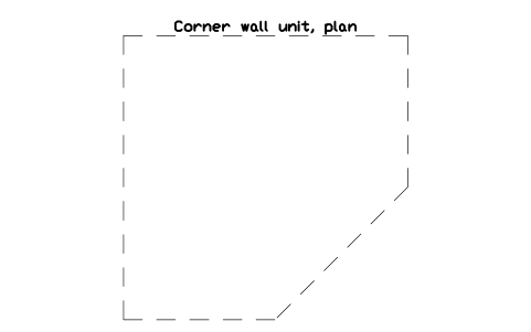 シンボル Corner wall unit, plan のプレビュー（ブロック KBC_WALL_CORNER_PLAN）