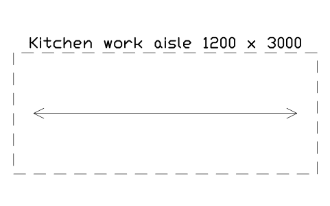 シンボル Kitchen work aisle 1200 x 3000 のプレビュー（ブロック KBC_ZONE_AISLE_1200）
