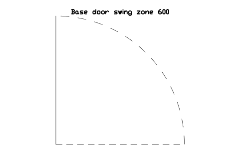 シンボル Base door swing zone 600 のプレビュー（ブロック KBC_ZONE_DOOR_600）