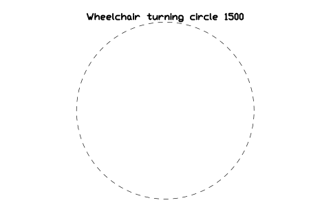 シンボル Wheelchair turning circle 1500 のプレビュー（ブロック KBC_ZONE_TURN_1500）