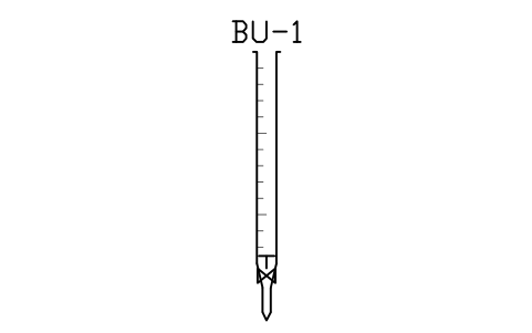 Vorschau des Symbols Burette, 50 mL, PTFE tap, Block LAP_BURETTE
