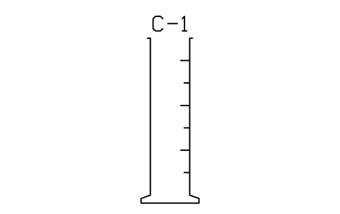 Vorschau des Symbols Graduated cylinder, 250 mL, Block LAP_CYL_250