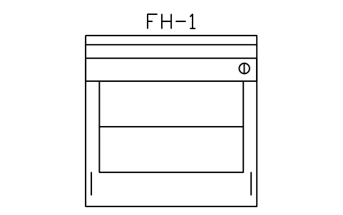 Vorschau des Symbols Fume hood, front view, Block LAP_FUMEHOOD