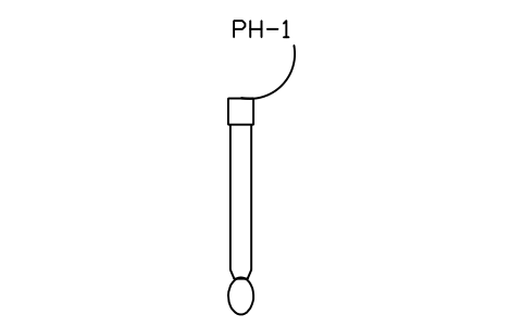 Vorschau des Symbols pH electrode with cable, Block LAP_PH_ELEC