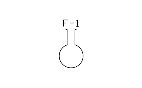 Vorschau des Symbols Round-bottom flask, 50 mL, Block LAP_RBF1_50