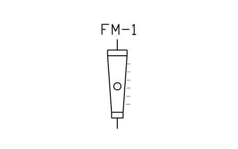 Vorschau des Symbols Rotameter, flow meter, Block LAP_ROTAMETER