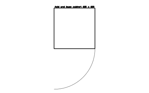 Preview of the Acid and base cabinet 600 x 600 symbol, block LAB_CAB_ACID