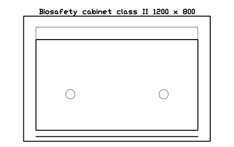Preview of the Biosafety cabinet class II 1200 x 800 symbol, block LAB_CAB_BSC_1200