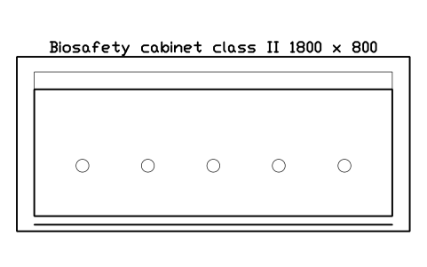 Preview of the Biosafety cabinet class II 1800 x 800 symbol, block LAB_CAB_BSC_1800