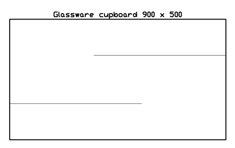 Preview of the Glassware cupboard 900 x 500 symbol, block LAB_CAB_GLASSWARE