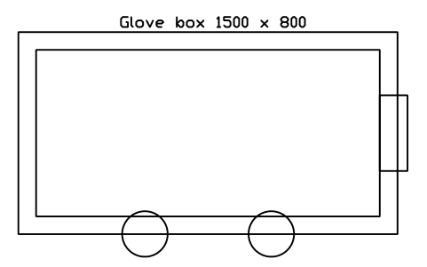 Preview of the Glove box 1500 x 800 symbol, block LAB_CAB_GLOVEBOX