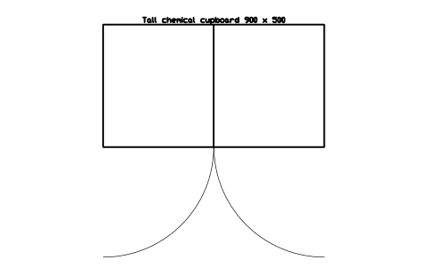 Preview of the Tall chemical cupboard 900 x 500 symbol, block LAB_CAB_TALL_900