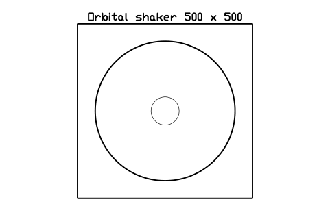 Preview of the Orbital shaker 500 x 500 symbol, block LAB_EQ_SHAKER
