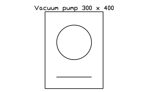 Preview of the Vacuum pump 300 x 400 symbol, block LAB_EQ_VACUUM_PUMP