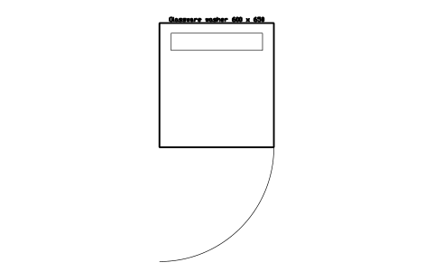 Preview of the Glassware washer 600 x 650 symbol, block LAB_EQ_WASHER