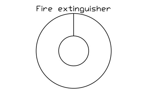 Preview of the Fire extinguisher symbol, block LAB_FIRE_EXTINGUISHER
