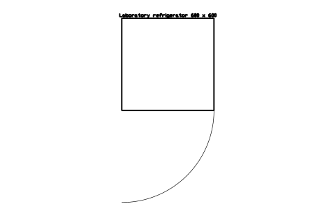 Preview of the Laboratory refrigerator 600 x 600 symbol, block LAB_FRIDGE_600